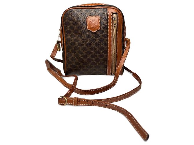 Céline Vintage Celine Triomphe Monogramm Bag Brown