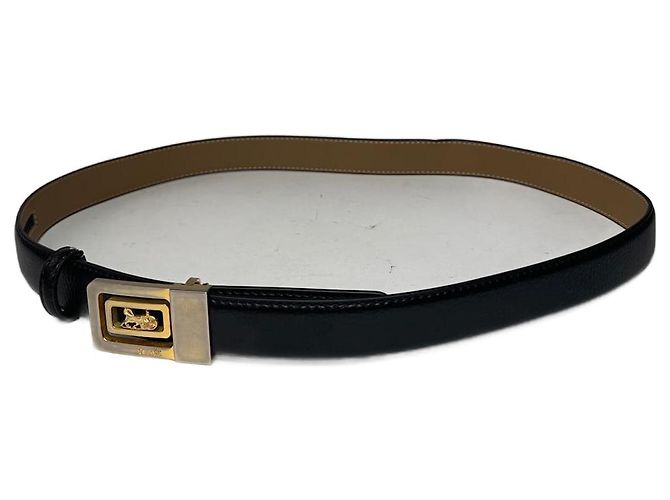Céline Vintage Celine Paris Ledergürtel schwarz
