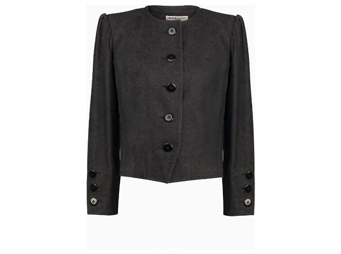 Yves Saint Laurent Grey Mode Denim Jacket Dark grey 