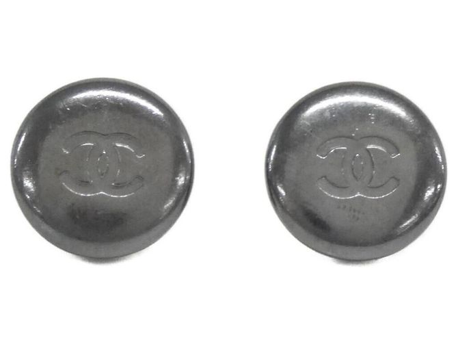 Silberne Clip-Ohrringe von Chanel