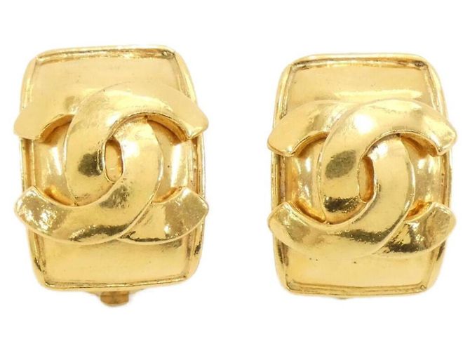 Chanel Gold Clip Ohrringe Golden