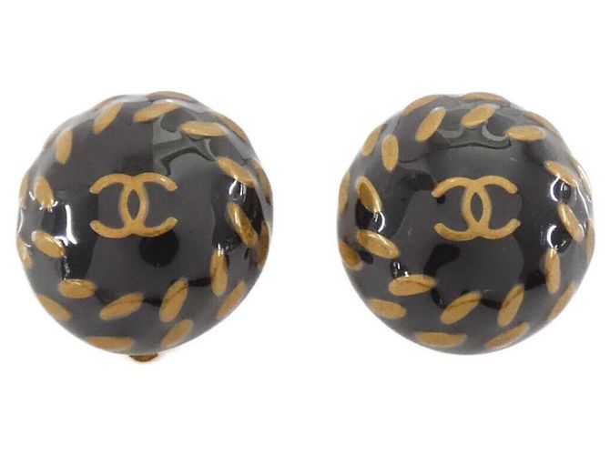 Orecchini a clip neri Chanel Nero