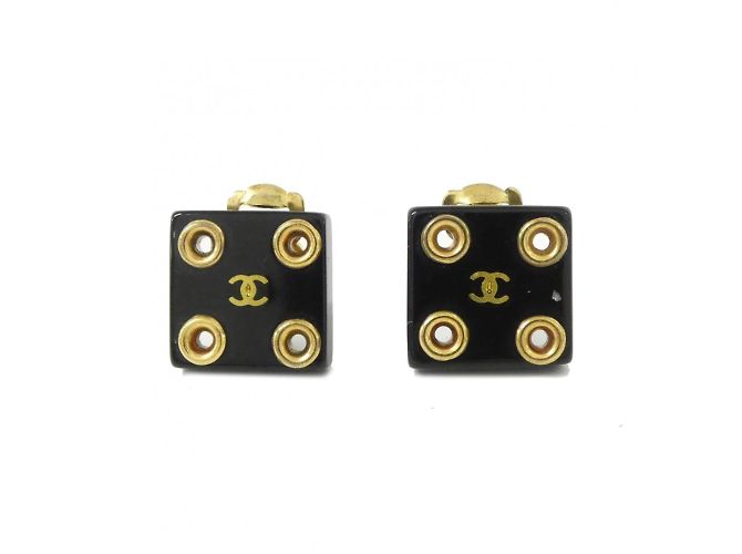 Orecchini a clip neri Chanel Nero