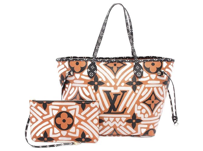 Borsa tote Monogram Neverfull MM di Louis Vuitton Marrone Multicolore