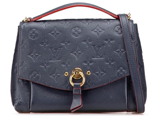 Louis Vuitton Monogram Empreinte Bianco BB Blu Blu navy