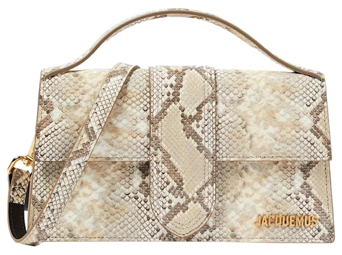 Jacquemus Le Grand Bambino Shoulder Bag Brown Beige Leather  ref.2340667