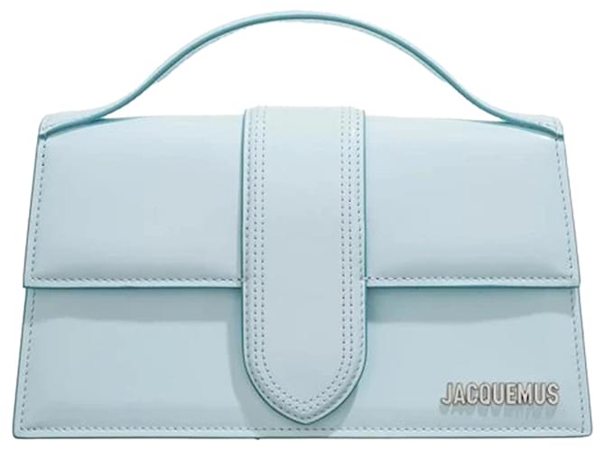 Jacquemus Le Grand Bambino Shoulder Bag Blue Leather Pony-style calfskin  ref.2340926