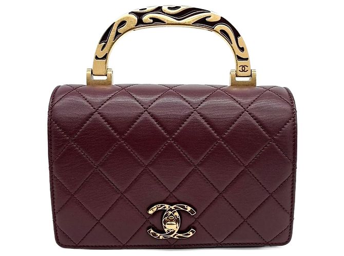 Timeless Borsa a tracolla con manico superiore Chanel Rosso
