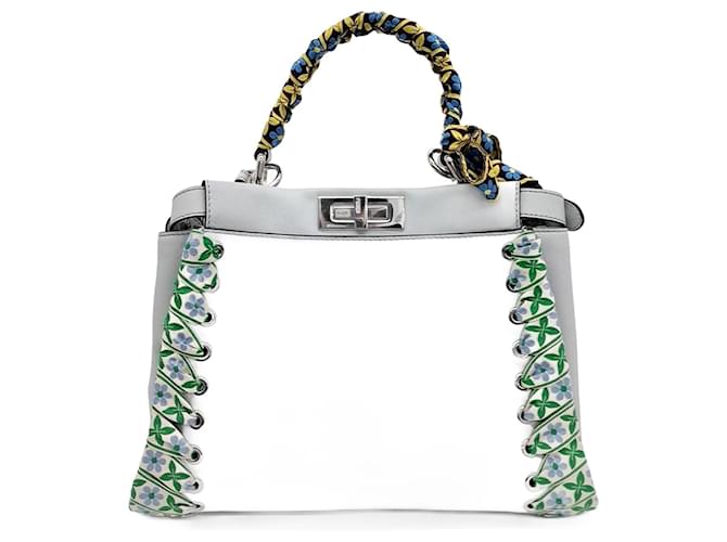 Fendi Peekaboo Regular (8bn290) Blue Leather Pony-style calfskin  ref.2341391