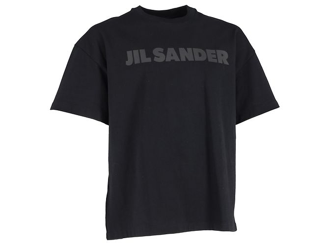 Jil Sander Logo T-shirt in Black Cotton