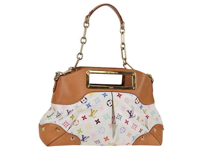 LOUIS VUITTON Monogramm Multicolor Judy MM Tasche 2Way Weiß M40255 LV Auth 127584V