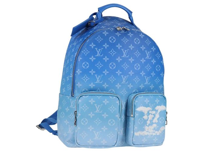 LOUIS VUITTON Clouds Backpack Multi Pocket Backpack Blue M45441 LV Auth 126591SM