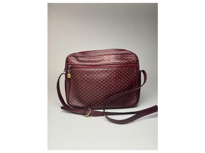 Céline Sac en cuir monogramme Triomphe vintage de Celine violet