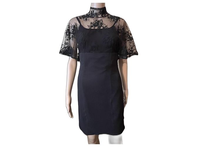 Red Valentino Seidenkleid schwarz