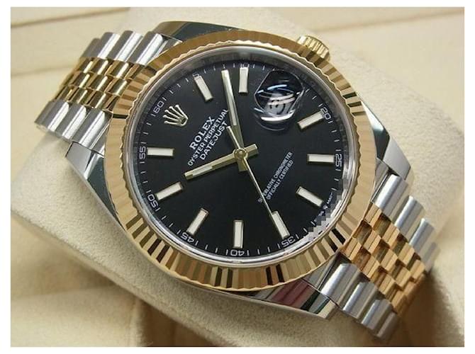 ROLEX Datejust 41 SS x18KYG combination bright black 126333 Mens Silvery Steel  ref.2343577