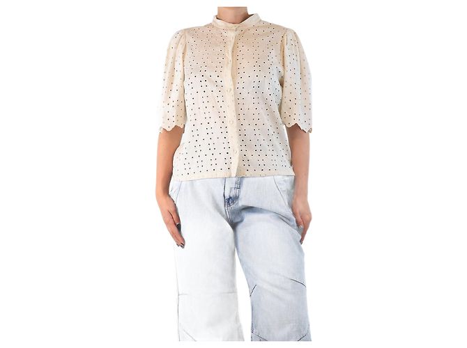Sessun Ivory Vallauri bestickte Bluse - Größe M
