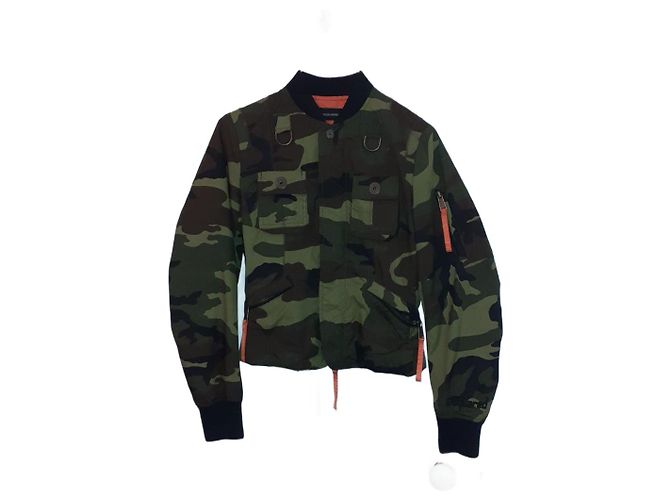 Dsquared2 Kurze Jacke Camouflage Khaki