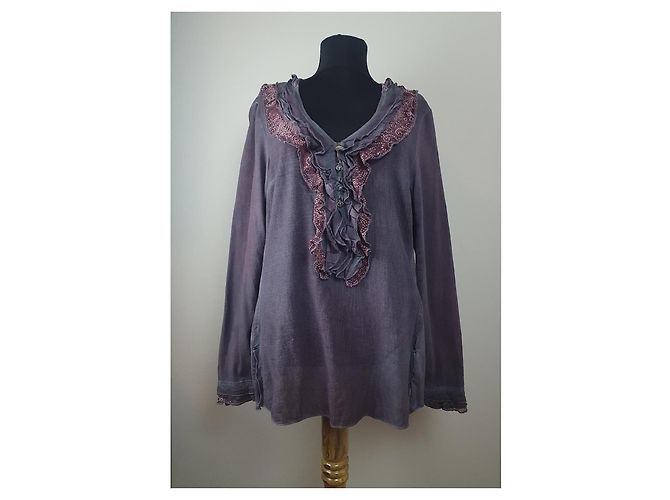 Elisa Cavaletti Bluse aus Baumwolle Lila
