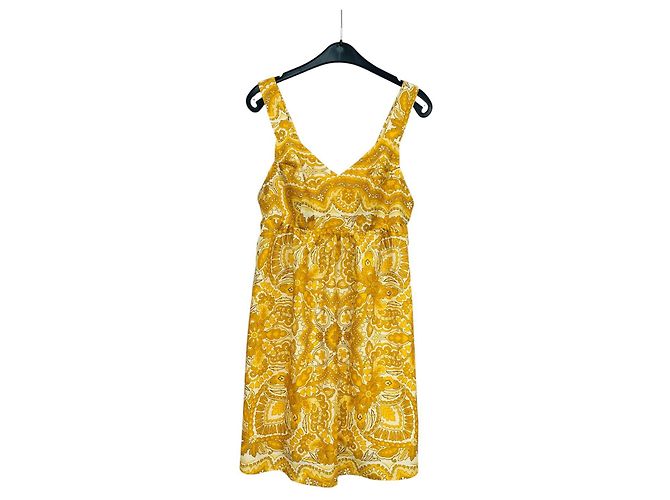Vestido mini Claribel SéZane Amarillo de algodón