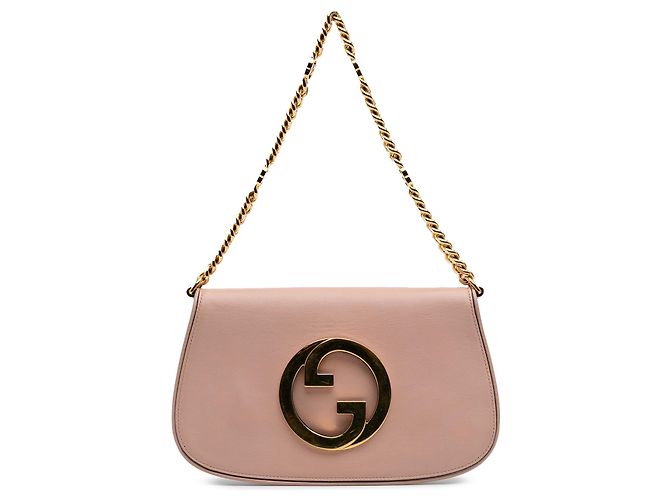 Bolsa de corrente Blondie em couro de bezerro rosa Gucci