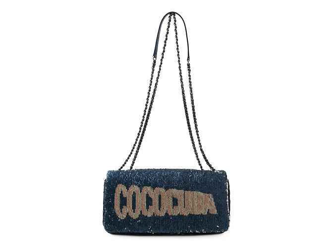 Chanel CocoCuba Sequin Chain Shoulder Bag Blue