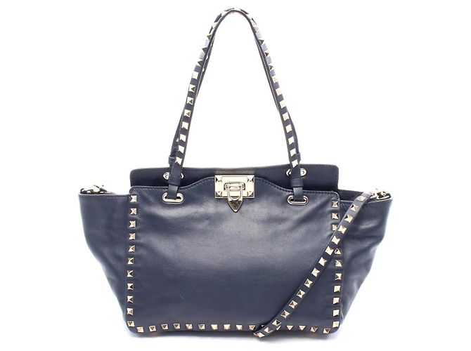 Valentino Garavani Bolsa Tote de Couro Valentino Rockstud