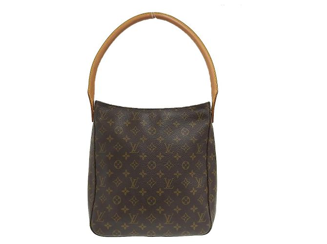Bolsa de Ombro Louis Vuitton Monogram Looping GM M51145 Marrom