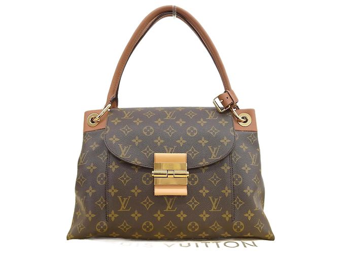 Bolso de cuero Monogram Louis Vuitton M40580 Castaño