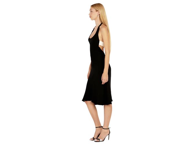 Balenciaga Black Echo Kleid schwarz Weiß