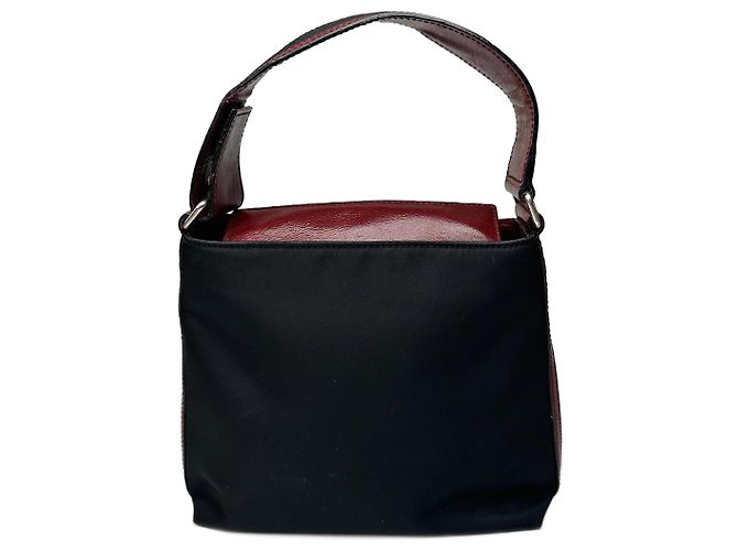 Vintage Givenchy Handtasche schwarz rot