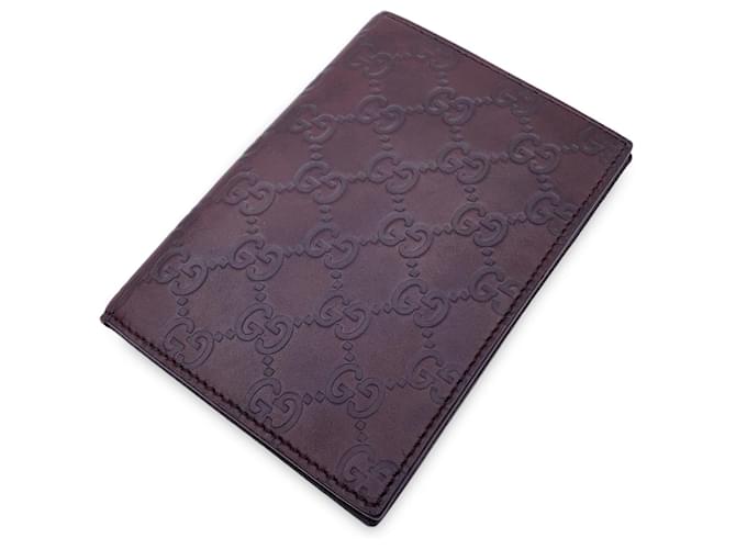 Gucci Brown ssima Leather Travel Two Photo Frame Pictures Holder  ref.2346222