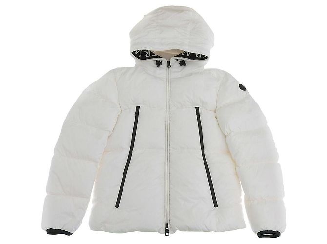 Moncler Down Jacket White Nylon Feather