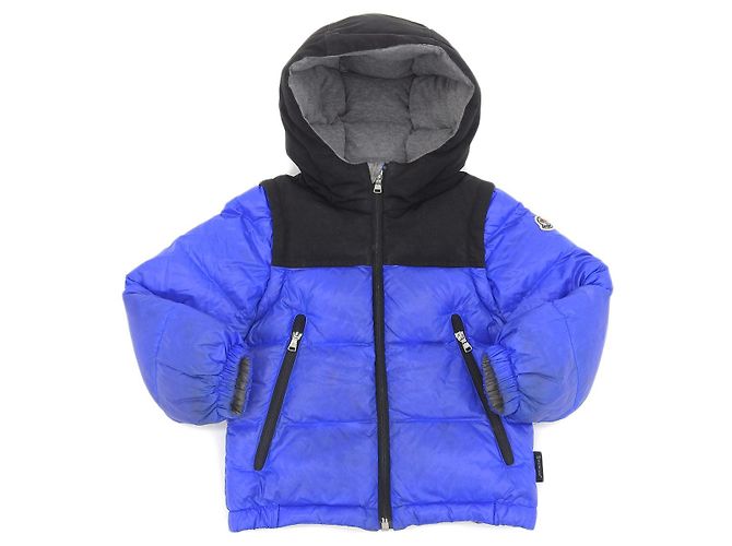 Chaqueta de Plumas Moncler Kids Azul Negro