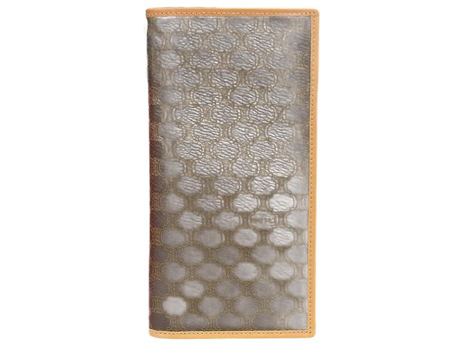 Céline Celine Macadam Long Wallet Brown Vintage