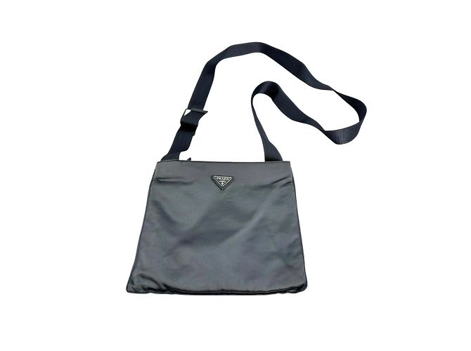 Pochette in satin grigio Prada Marrone