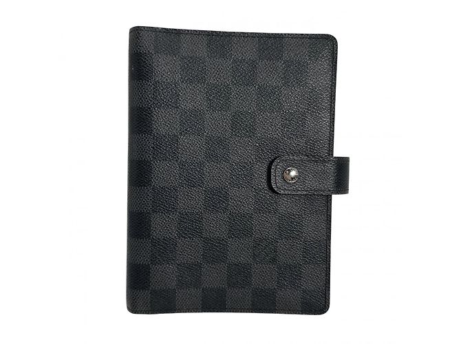 Louis Vuitton Damier Graphite Agenda MM Planerhülle Braun Schwarz