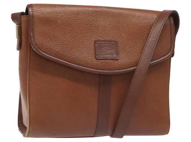 Autre Marque Borsa a Spalla Burberrys in Pelle Marrone Oro Auth BA3783 D'oro