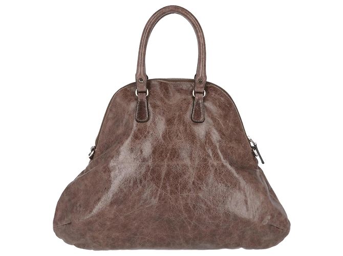 Bolsa de couro marrom Marni - anos 2000