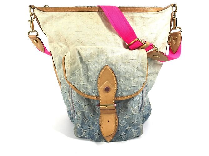 Sac PM Monogram Denim Gradient Sunburst de Louis Vuitton Rose Bleu