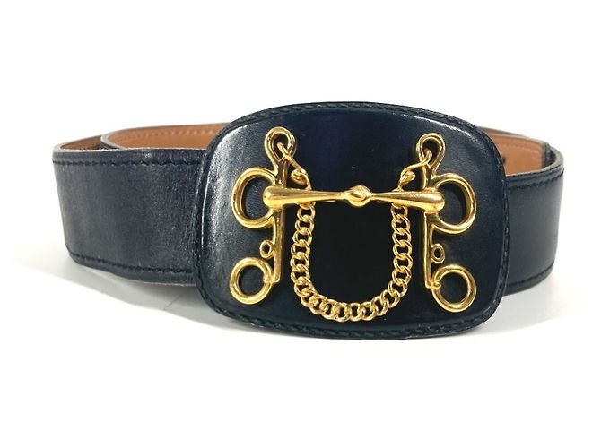 Hermès Hermes Vintage Buckle Belt Black