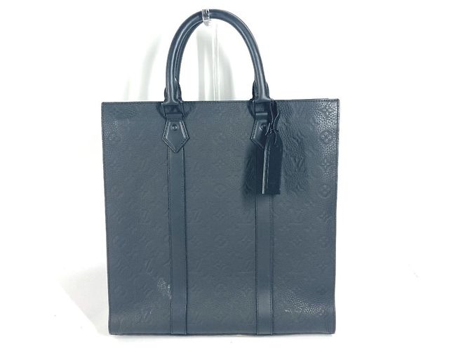 Sac Plat Tote en Taurillon Monogram Louis Vuitton Noir