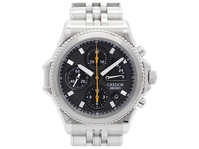 Seiko Credor 6S77-0A10 Black Dial Men's Watch