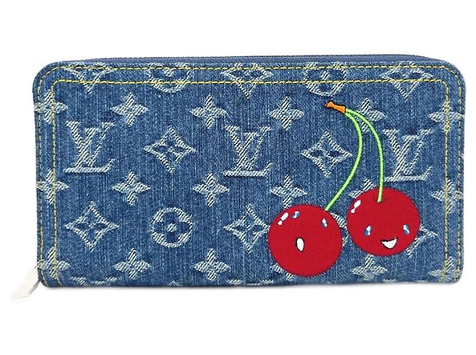 Louis Vuitton Monogram Denim Zippy Wallet Blue