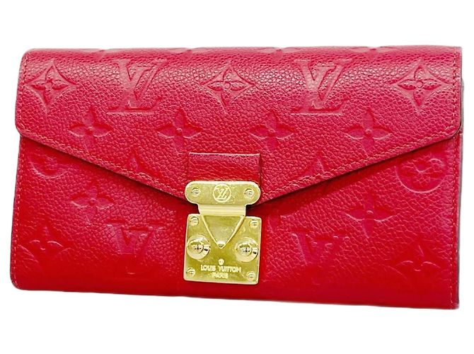 Portafoglio Metis Long Monogram Empreinte Louis Vuitton Rosso