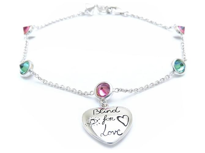 GUCCI Blind for Love Charm Bracelet Silver  ref.2350807