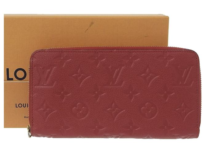 Louis Vuitton Monogram Empreinte Zippy Wallet Red Cloth  ref.2351603