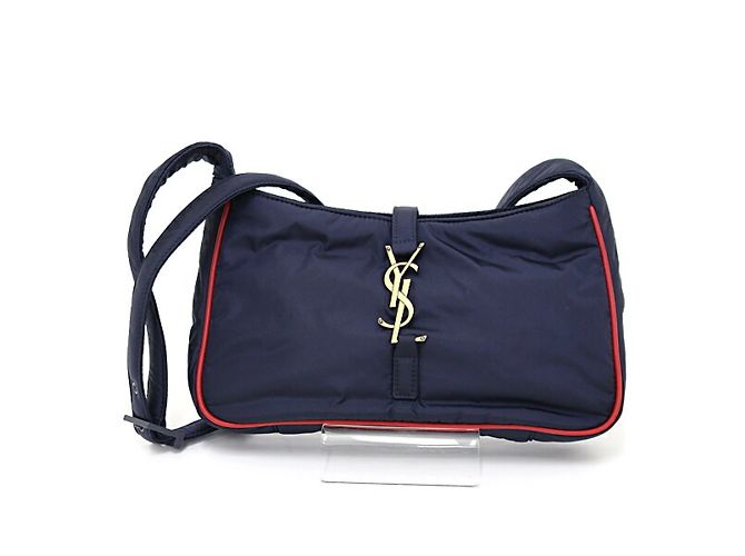 Cassette Schultertasche von Saint Laurent Le Cin Rot Marineblau