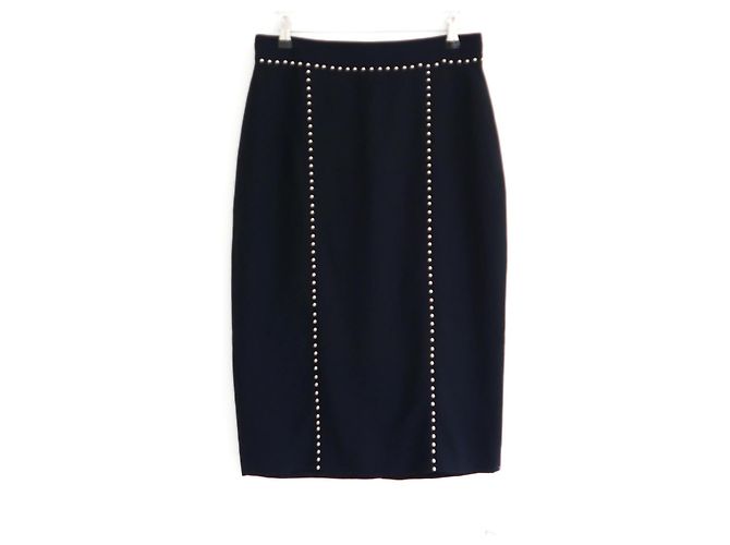 Perlenbesetzter Rock Alexander McQueen Herbst 2013 Schwarz