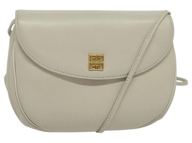 Borsa a Spalla GIVENCHY in Pelle Bianca e Oro Auth BA3655 Bianco D'oro 