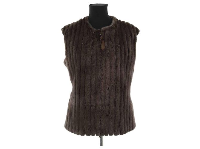 Louis Vuitton Jaqueta de pele Marrom